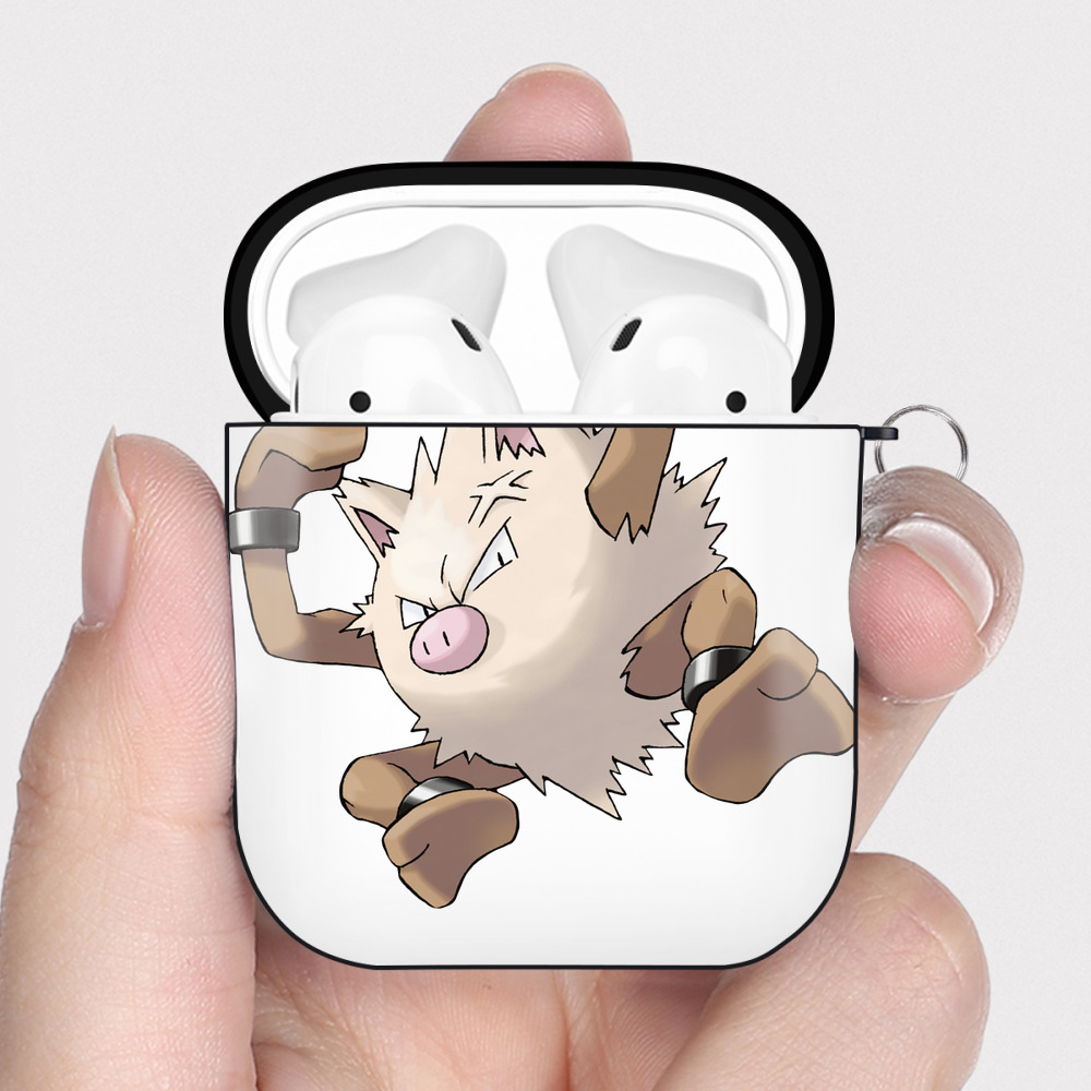 （画像用） ポケットモンスター Pokémon AirPods 第2世代保護ケース ハードシェル ブラック 耐衝撃・防指紋・カラビナ付き