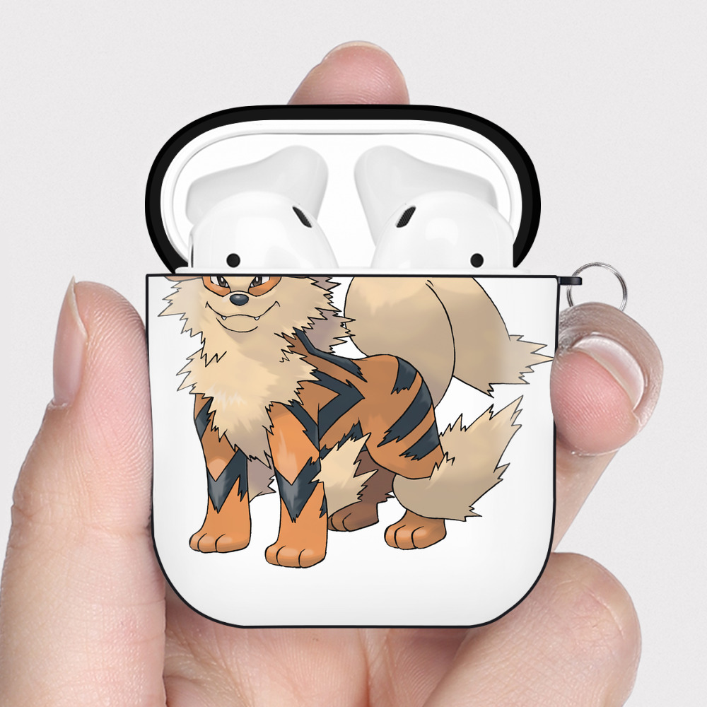 （画像用） ポケットモンスター Pokémon AirPods 第2世代保護ケース ハードシェル ブラック 耐衝撃・防指紋・カラビナ付き