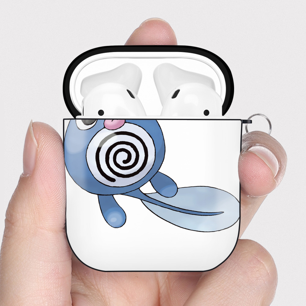 （画像用） ポケットモンスター Pokémon AirPods 第2世代保護ケース ハードシェル ブラック 耐衝撃・防指紋・カラビナ付き