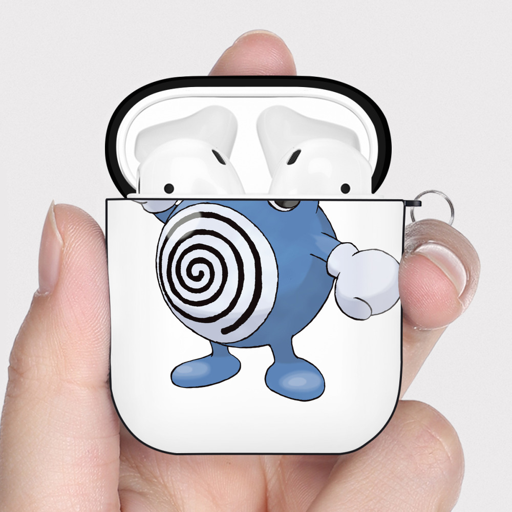 （画像用） ポケットモンスター Pokémon AirPods 第2世代保護ケース ハードシェル ブラック 耐衝撃・防指紋・カラビナ付き