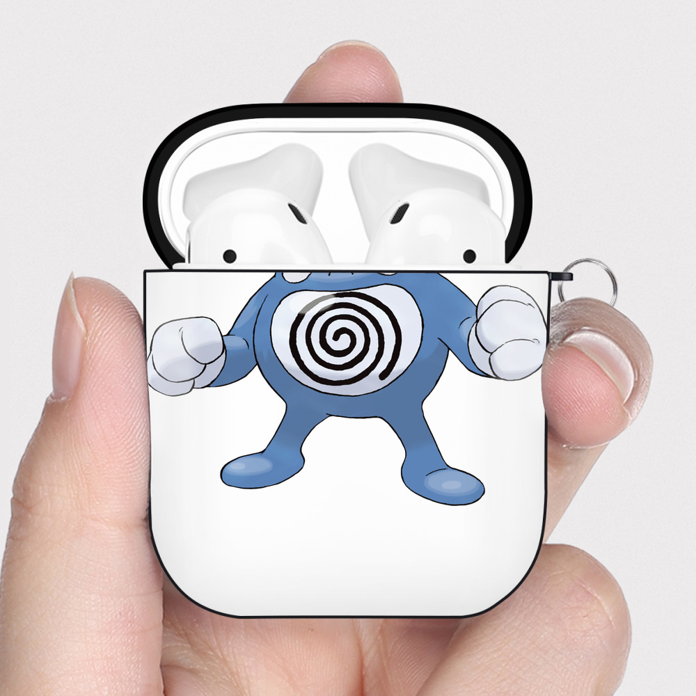 （画像用） ポケットモンスター Pokémon AirPods 第2世代保護ケース ハードシェル ブラック 耐衝撃・防指紋・カラビナ付き