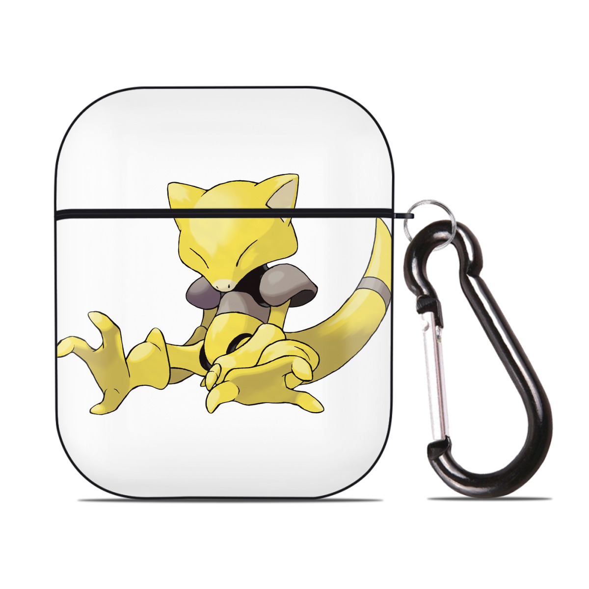 （画像用） ポケットモンスター Pokémon AirPods 第2世代保護ケース ハードシェル ブラック 耐衝撃・防指紋・カラビナ付き