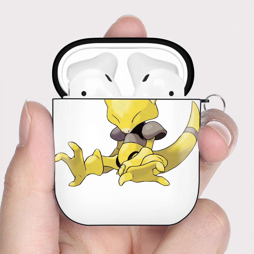 （画像用） ポケットモンスター Pokémon AirPods 第2世代保護ケース ハードシェル ブラック 耐衝撃・防指紋・カラビナ付き