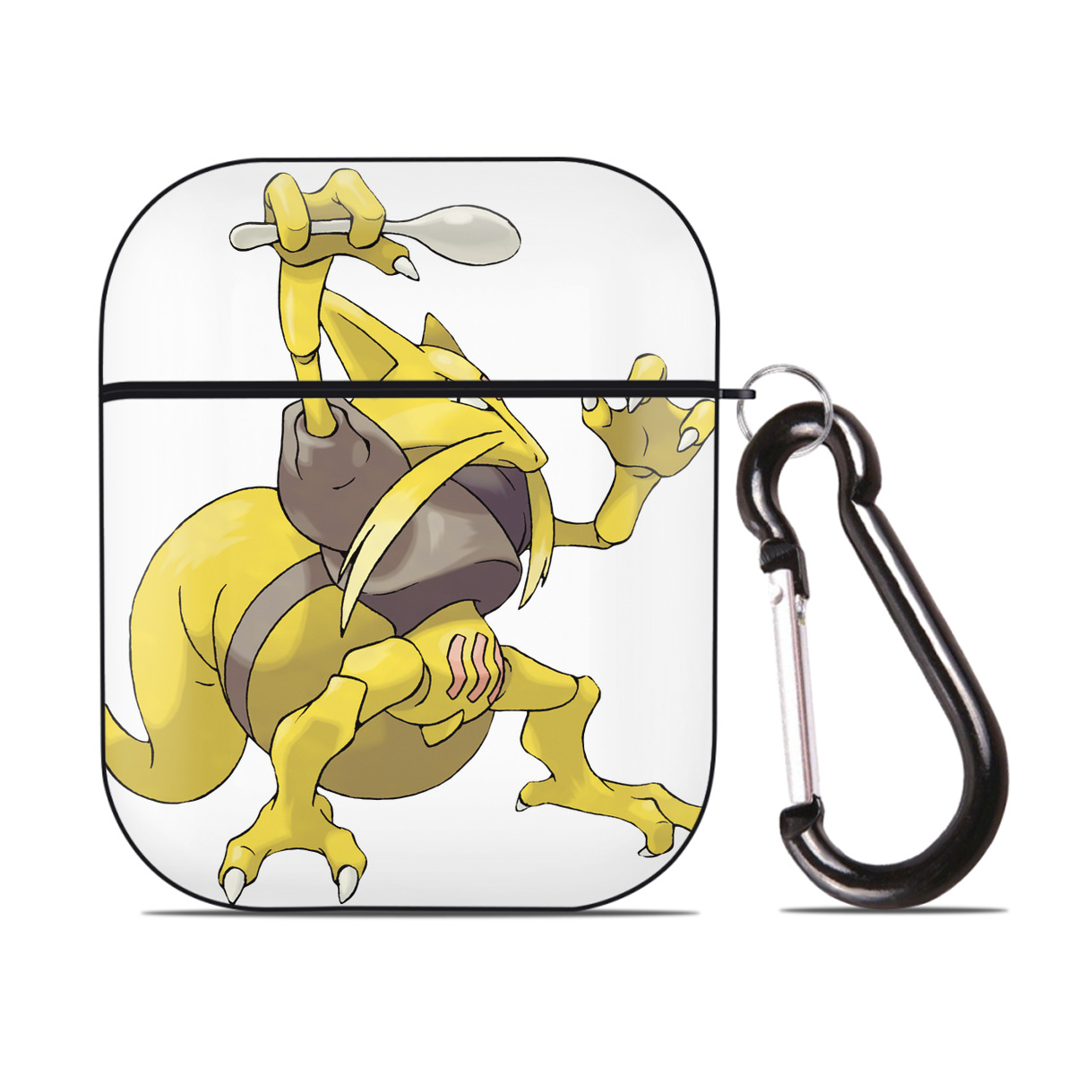 （画像用） ポケットモンスター Pokémon AirPods 第2世代保護ケース ハードシェル ブラック 耐衝撃・防指紋・カラビナ付き