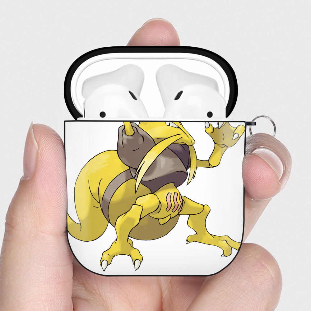 （画像用） ポケットモンスター Pokémon AirPods 第2世代保護ケース ハードシェル ブラック 耐衝撃・防指紋・カラビナ付き