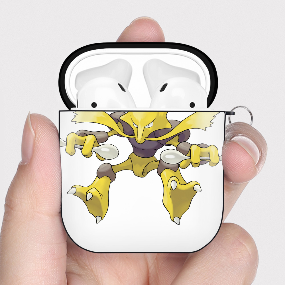 （画像用） ポケットモンスター Pokémon AirPods 第2世代保護ケース ハードシェル ブラック 耐衝撃・防指紋・カラビナ付き
