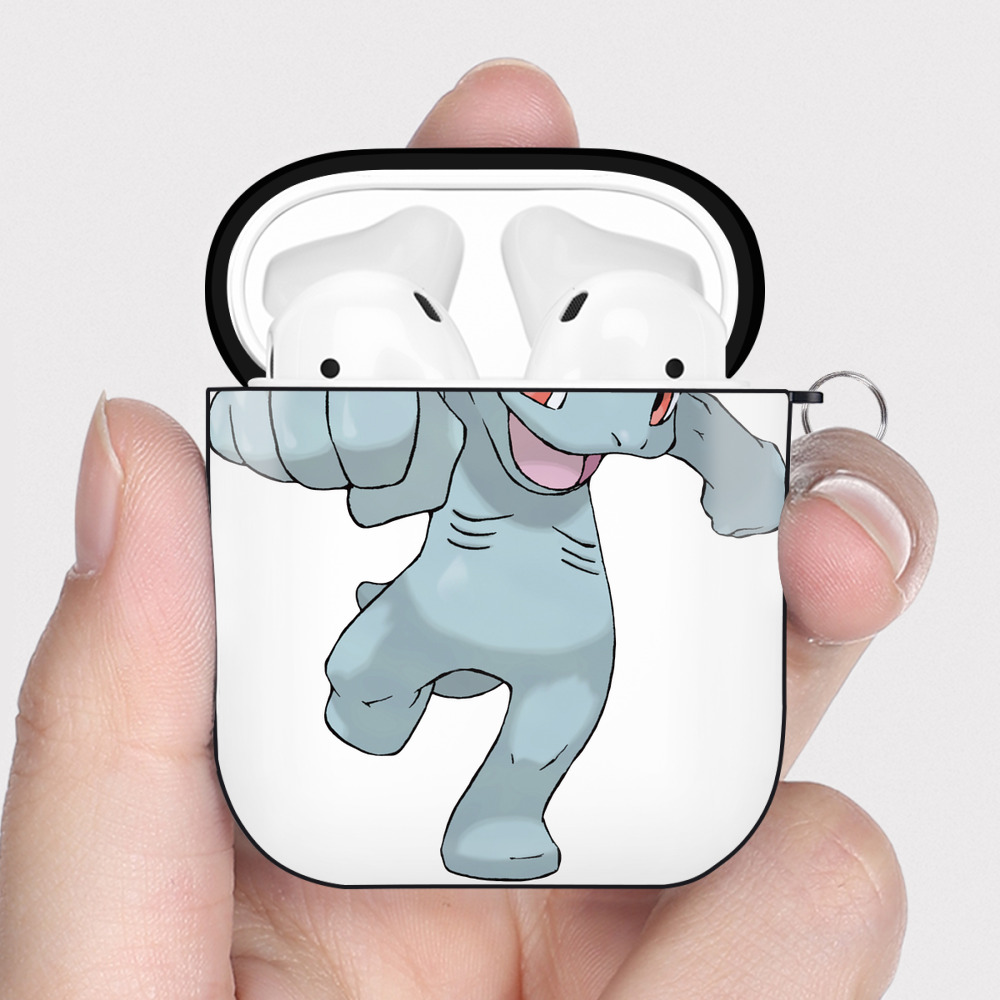 （画像用） ポケットモンスター Pokémon AirPods 第2世代保護ケース ハードシェル ブラック 耐衝撃・防指紋・カラビナ付き