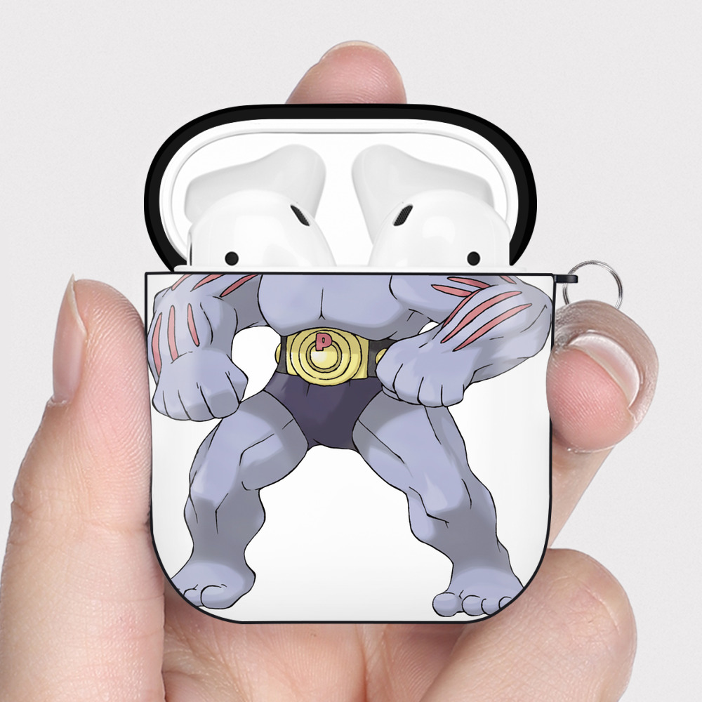 （画像用） ポケットモンスター Pokémon AirPods 第2世代保護ケース ハードシェル ブラック 耐衝撃・防指紋・カラビナ付き