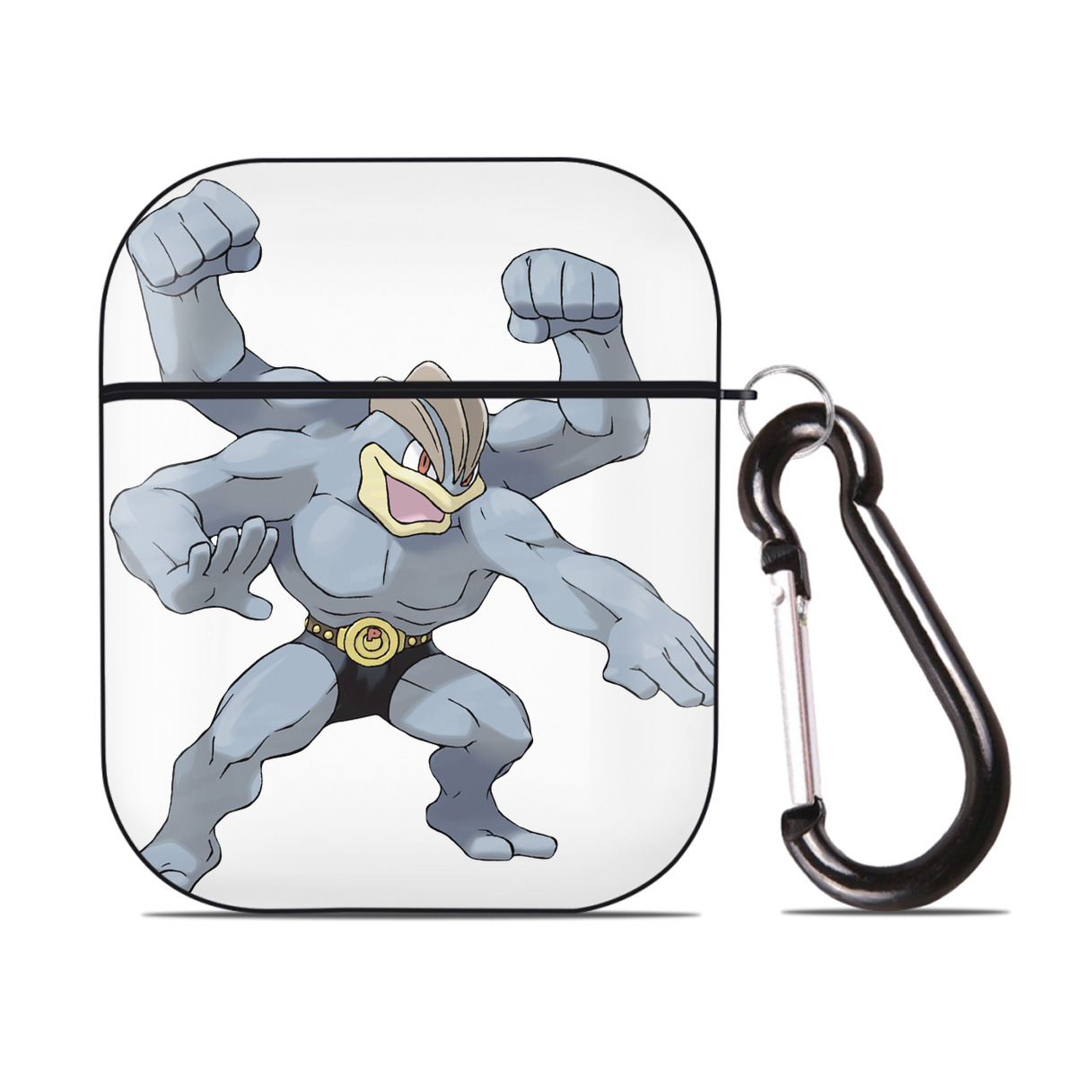 （画像用） ポケットモンスター Pokémon AirPods 第2世代保護ケース ハードシェル ブラック 耐衝撃・防指紋・カラビナ付き