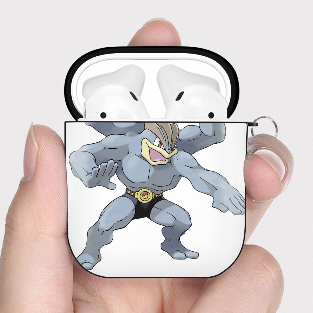 （画像用） ポケットモンスター Pokémon AirPods 第2世代保護ケース ハードシェル ブラック 耐衝撃・防指紋・カラビナ付き