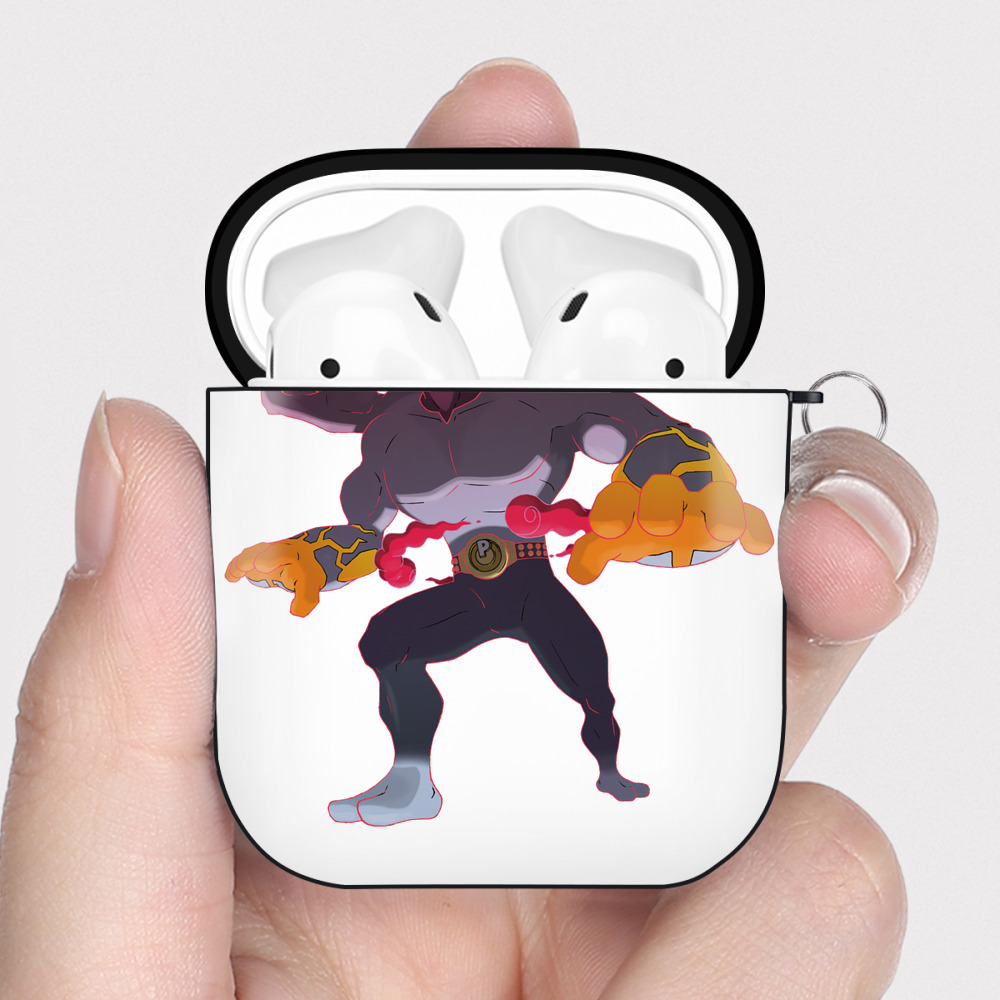 （画像用） ポケットモンスター Pokémon AirPods 第2世代保護ケース ハードシェル ブラック 耐衝撃・防指紋・カラビナ付き