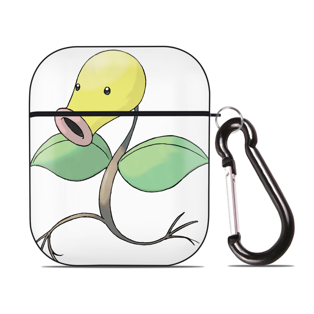（画像用） ポケットモンスター Pokémon AirPods 第2世代保護ケース ハードシェル ブラック 耐衝撃・防指紋・カラビナ付き