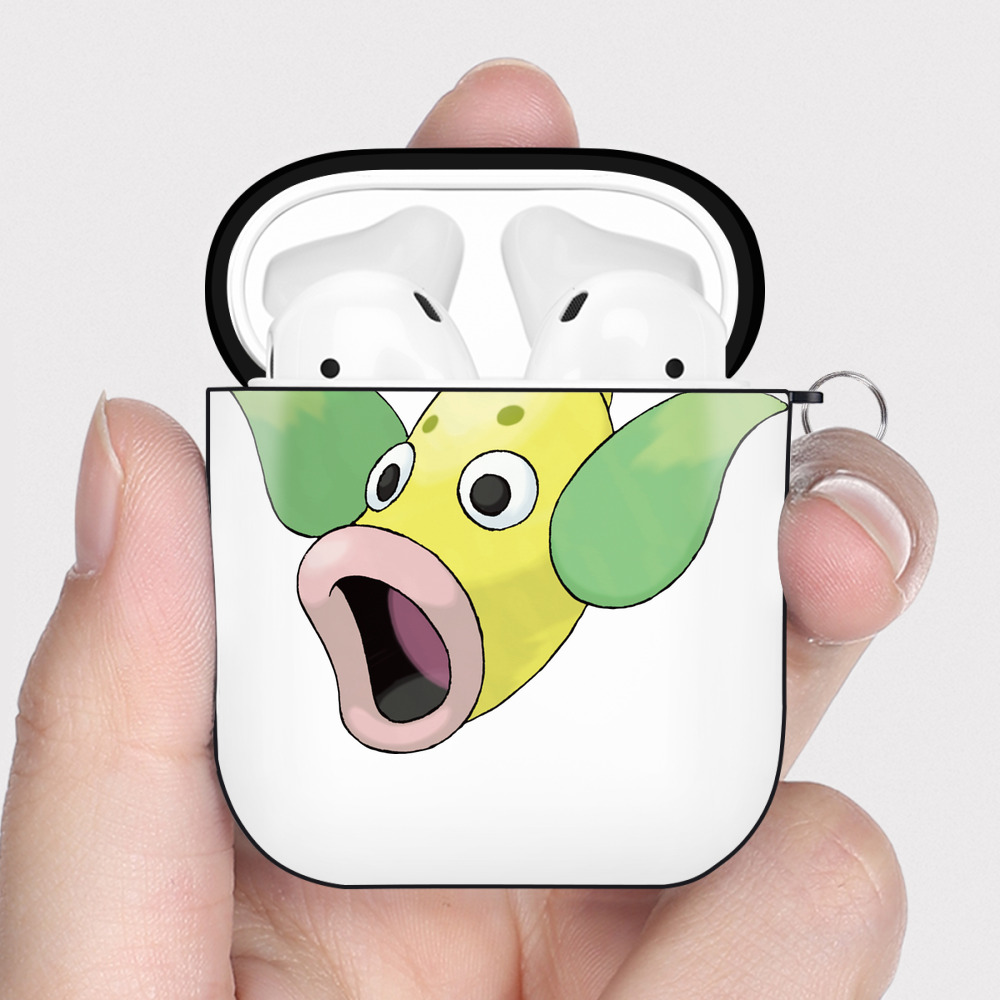 （画像用） ポケットモンスター Pokémon AirPods 第2世代保護ケース ハードシェル ブラック 耐衝撃・防指紋・カラビナ付き