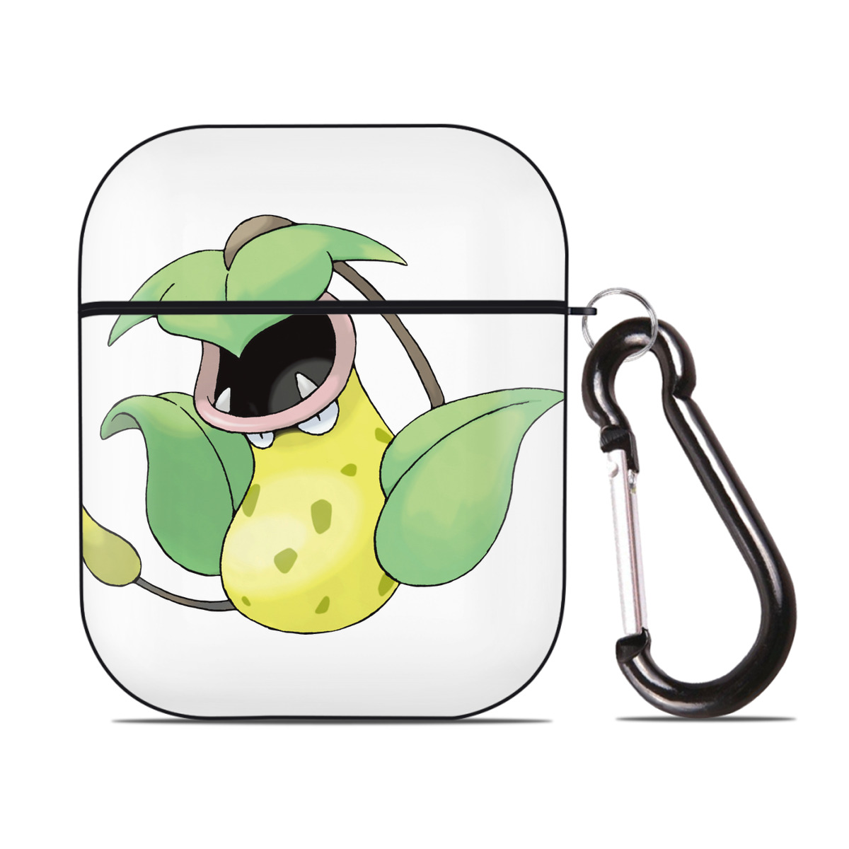 （画像用） ポケットモンスター Pokémon AirPods 第2世代保護ケース ハードシェル ブラック 耐衝撃・防指紋・カラビナ付き