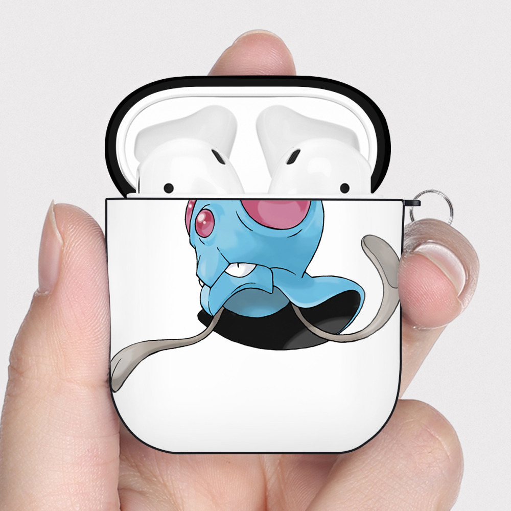 （画像用） ポケットモンスター Pokémon AirPods 第2世代保護ケース ハードシェル ブラック 耐衝撃・防指紋・カラビナ付き