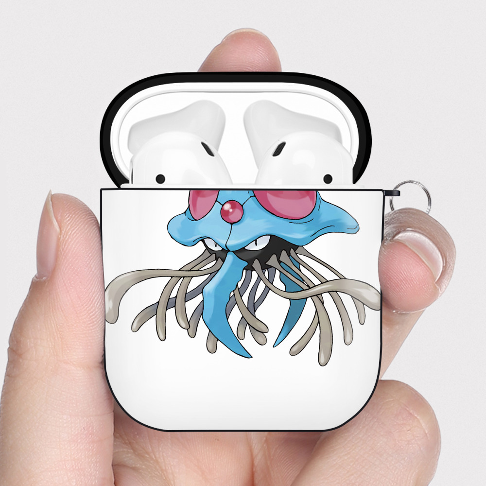 （画像用） ポケットモンスター Pokémon AirPods 第2世代保護ケース ハードシェル ブラック 耐衝撃・防指紋・カラビナ付き