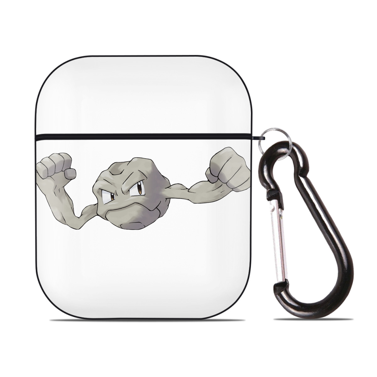 （画像用） ポケットモンスター Pokémon AirPods 第2世代保護ケース ハードシェル ブラック 耐衝撃・防指紋・カラビナ付き