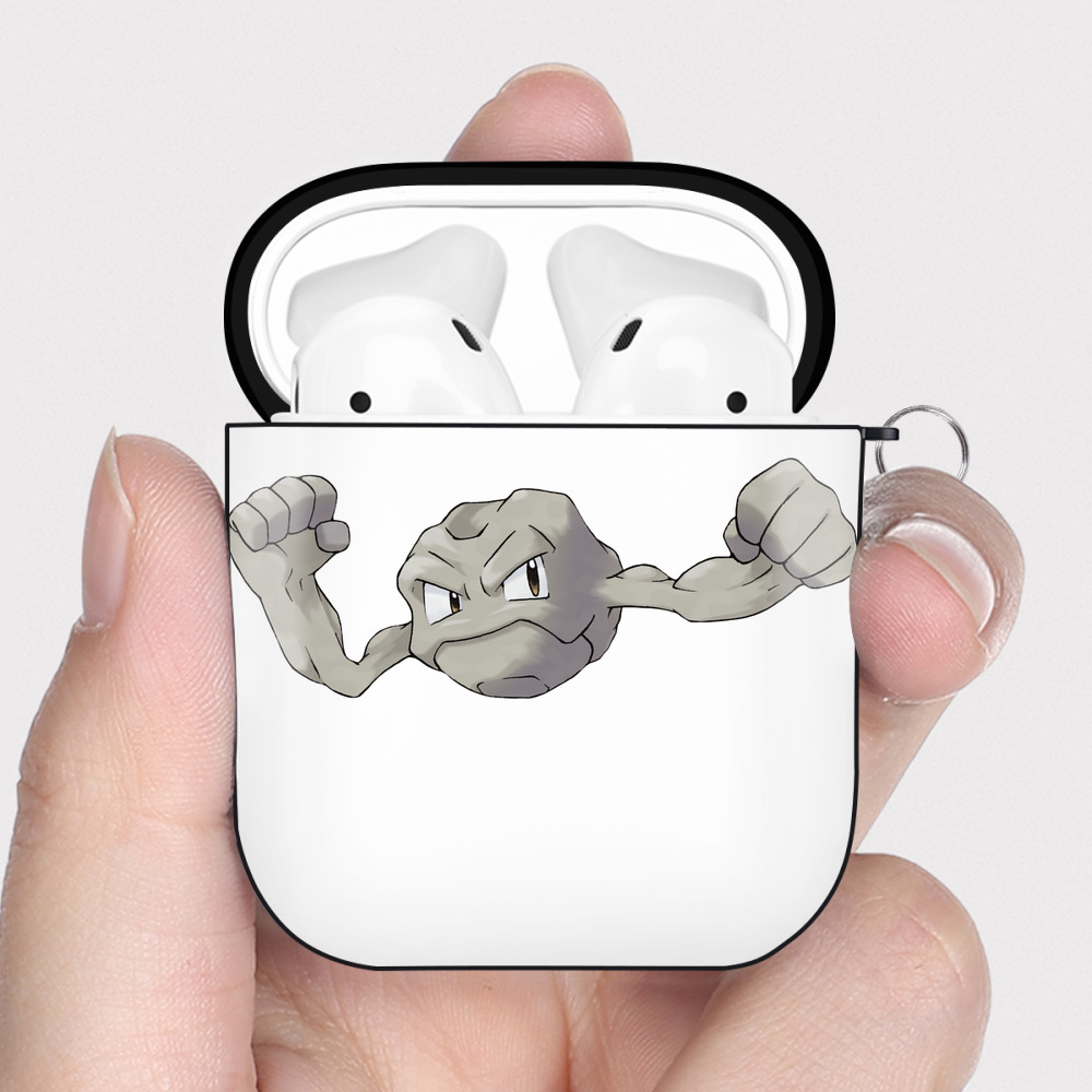 （画像用） ポケットモンスター Pokémon AirPods 第2世代保護ケース ハードシェル ブラック 耐衝撃・防指紋・カラビナ付き