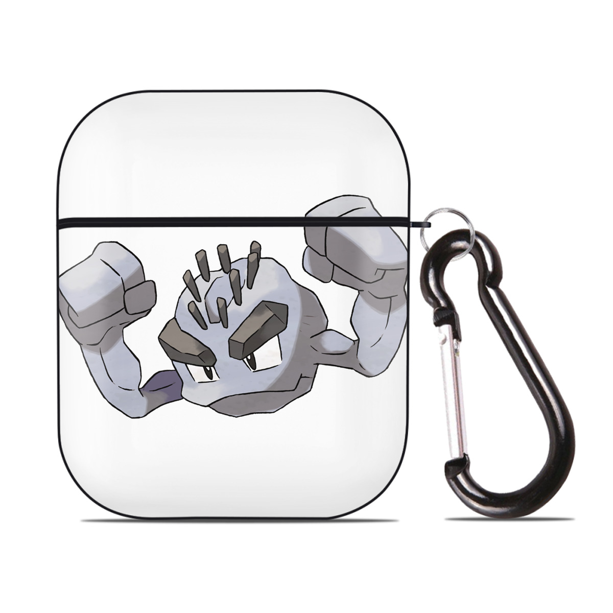（画像用） ポケットモンスター Pokémon AirPods 第2世代保護ケース ハードシェル ブラック 耐衝撃・防指紋・カラビナ付き