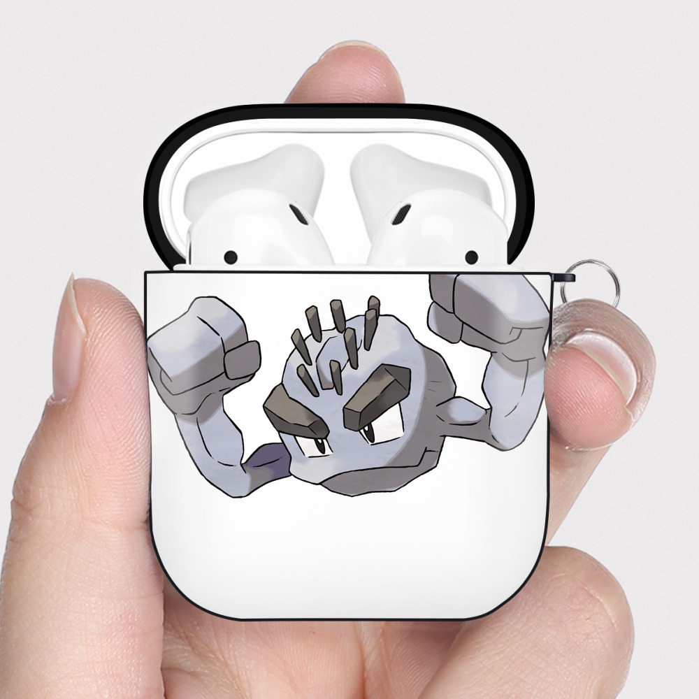 （画像用） ポケットモンスター Pokémon AirPods 第2世代保護ケース ハードシェル ブラック 耐衝撃・防指紋・カラビナ付き