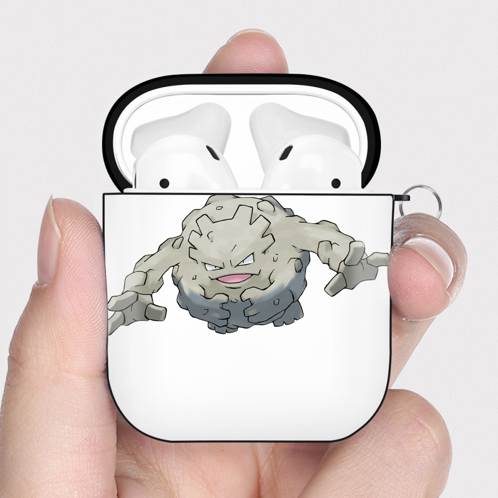 （画像用） ポケットモンスター Pokémon AirPods 第2世代保護ケース ハードシェル ブラック 耐衝撃・防指紋・カラビナ付き