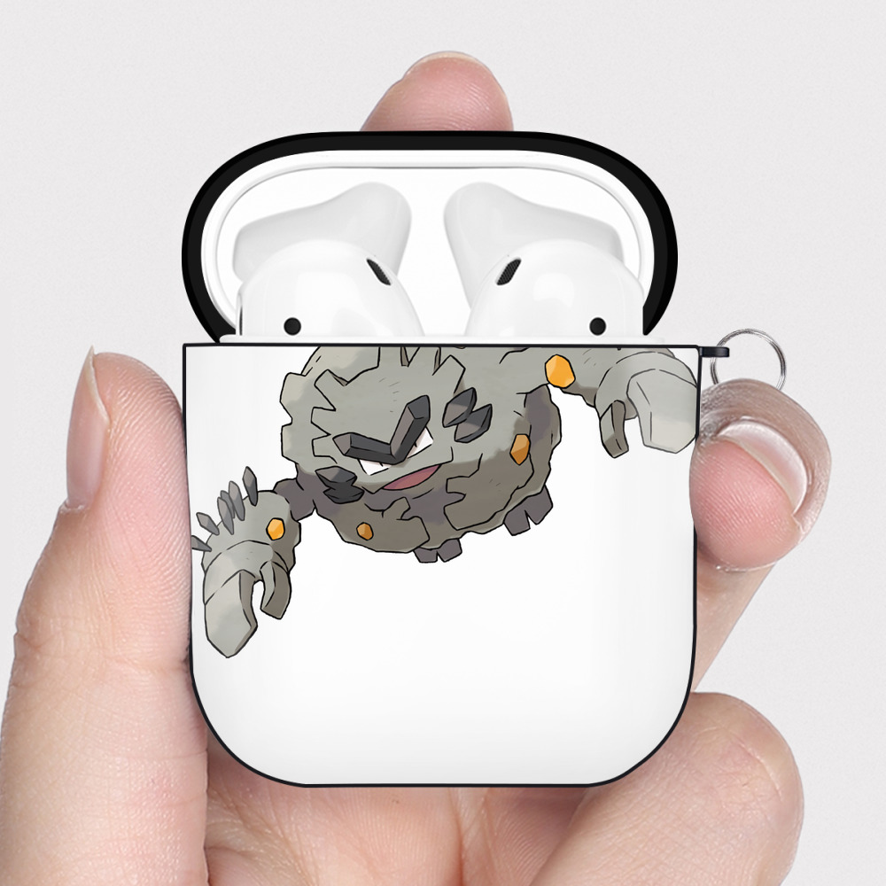 （画像用） ポケットモンスター Pokémon AirPods 第2世代保護ケース ハードシェル ブラック 耐衝撃・防指紋・カラビナ付き