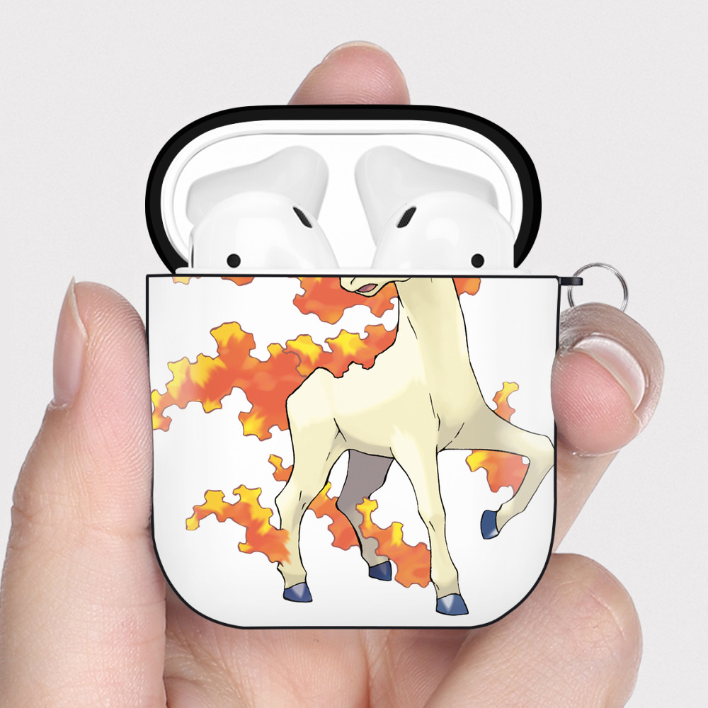（画像用） ポケットモンスター Pokémon AirPods 第2世代保護ケース ハードシェル ブラック 耐衝撃・防指紋・カラビナ付き