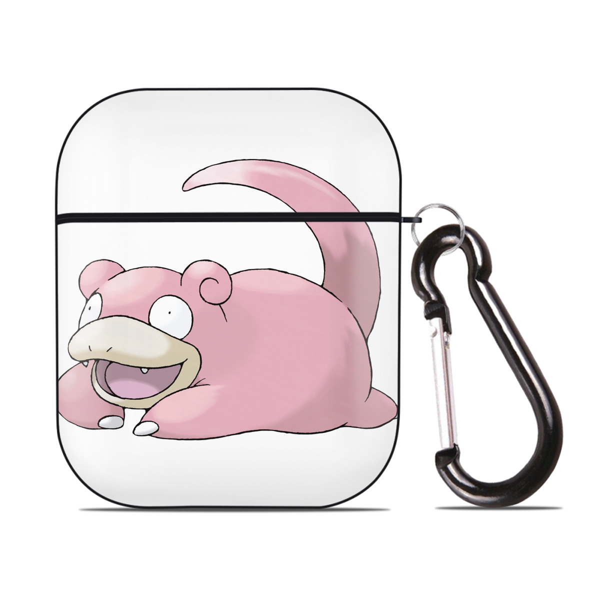 （画像用） ポケットモンスター Pokémon AirPods 第2世代保護ケース ハードシェル ブラック 耐衝撃・防指紋・カラビナ付き