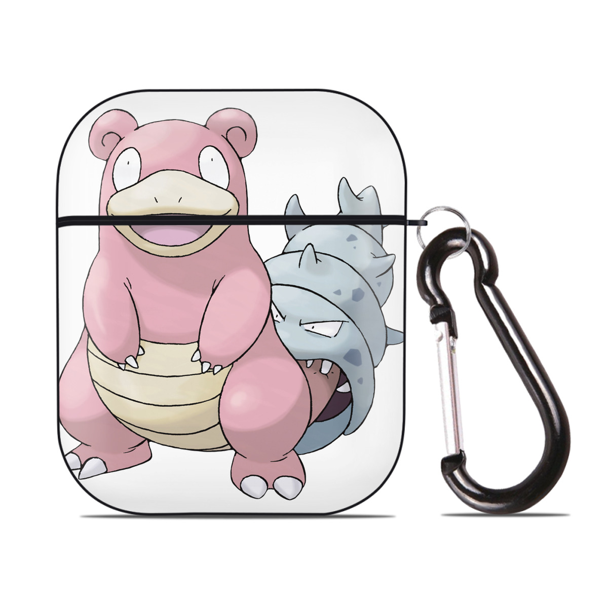 （画像用） ポケットモンスター Pokémon AirPods 第2世代保護ケース ハードシェル ブラック 耐衝撃・防指紋・カラビナ付き