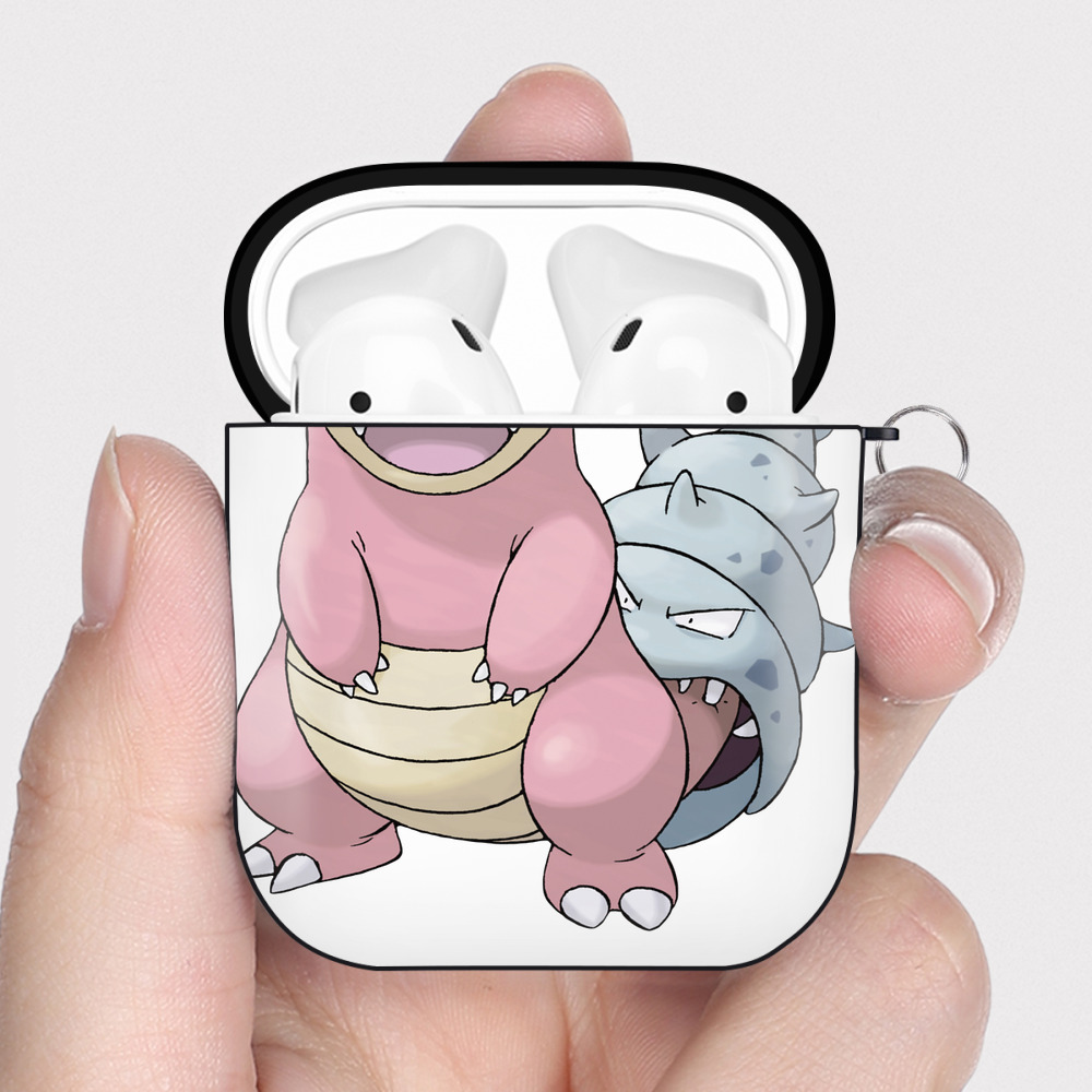 （画像用） ポケットモンスター Pokémon AirPods 第2世代保護ケース ハードシェル ブラック 耐衝撃・防指紋・カラビナ付き