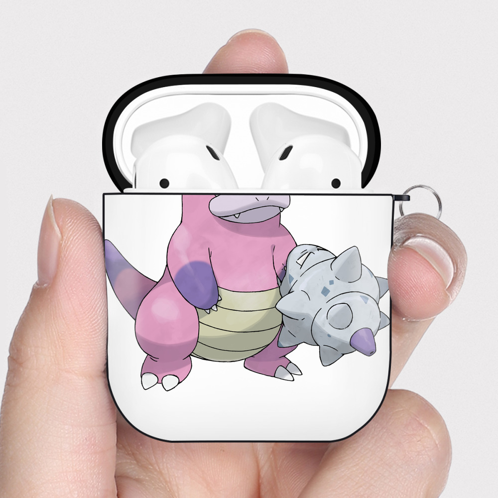 （画像用） ポケットモンスター Pokémon AirPods 第2世代保護ケース ハードシェル ブラック 耐衝撃・防指紋・カラビナ付き