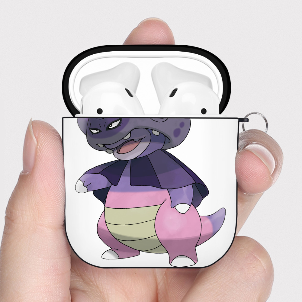 （画像用） ポケットモンスター Pokémon AirPods 第2世代保護ケース ハードシェル ブラック 耐衝撃・防指紋・カラビナ付き