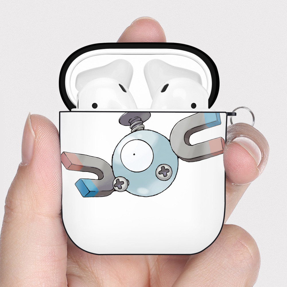 （画像用） ポケットモンスター Pokémon AirPods 第2世代保護ケース ハードシェル ブラック 耐衝撃・防指紋・カラビナ付き