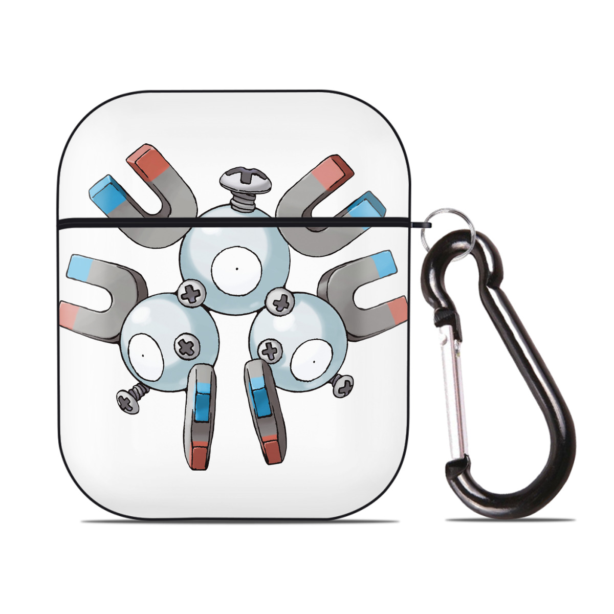 （画像用） ポケットモンスター Pokémon AirPods 第2世代保護ケース ハードシェル ブラック 耐衝撃・防指紋・カラビナ付き