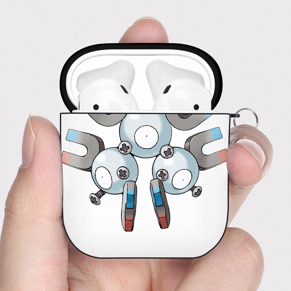 （画像用） ポケットモンスター Pokémon AirPods 第2世代保護ケース ハードシェル ブラック 耐衝撃・防指紋・カラビナ付き