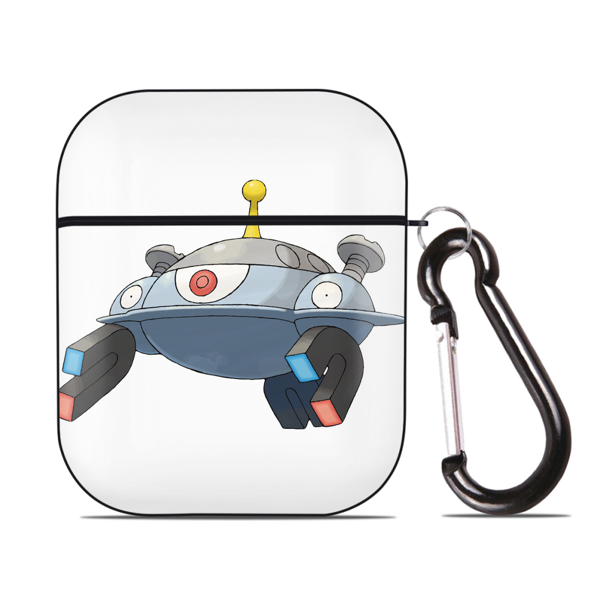 （画像用） ポケットモンスター Pokémon AirPods 第2世代保護ケース ハードシェル ブラック 耐衝撃・防指紋・カラビナ付き