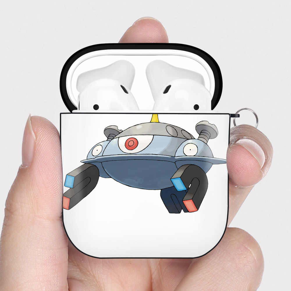 （画像用） ポケットモンスター Pokémon AirPods 第2世代保護ケース ハードシェル ブラック 耐衝撃・防指紋・カラビナ付き