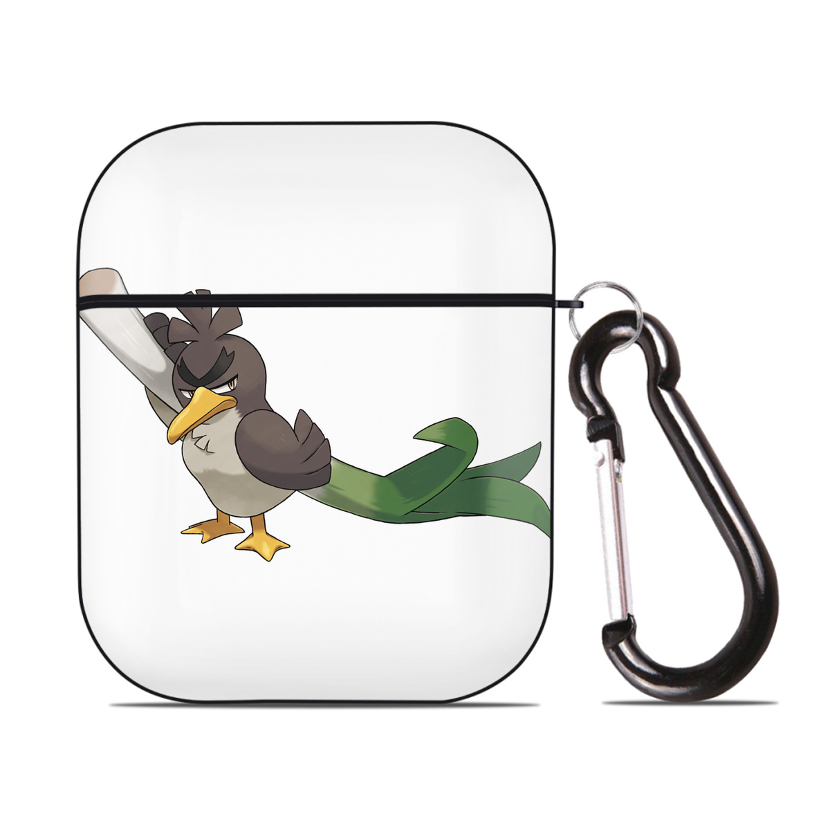 （画像用） ポケットモンスター Pokémon AirPods 第2世代保護ケース ハードシェル ブラック 耐衝撃・防指紋・カラビナ付き