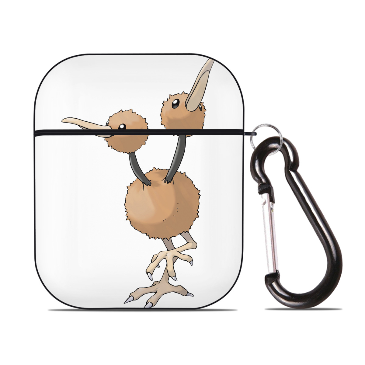 （画像用） ポケットモンスター Pokémon AirPods 第2世代保護ケース ハードシェル ブラック 耐衝撃・防指紋・カラビナ付き