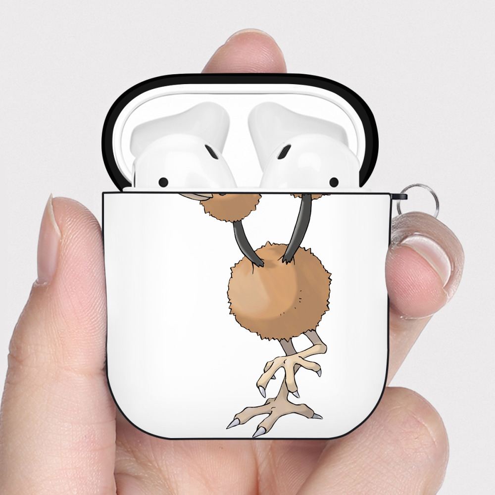 （画像用） ポケットモンスター Pokémon AirPods 第2世代保護ケース ハードシェル ブラック 耐衝撃・防指紋・カラビナ付き