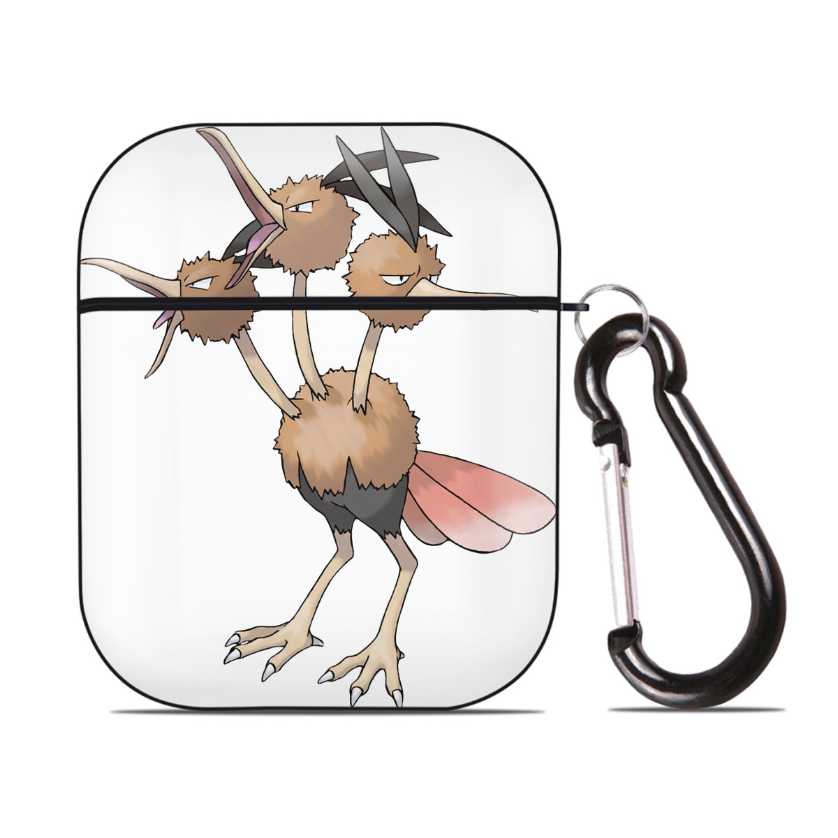 （画像用） ポケットモンスター Pokémon AirPods 第2世代保護ケース ハードシェル ブラック 耐衝撃・防指紋・カラビナ付き