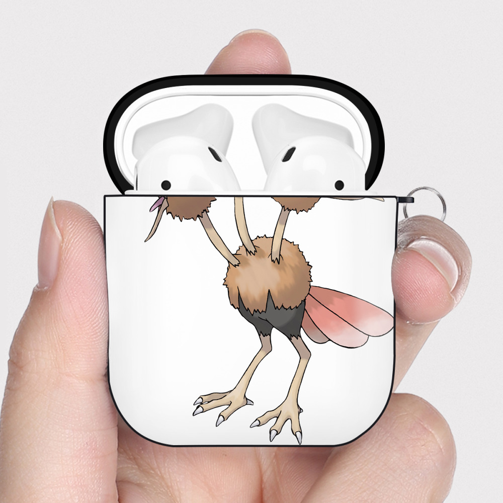 （画像用） ポケットモンスター Pokémon AirPods 第2世代保護ケース ハードシェル ブラック 耐衝撃・防指紋・カラビナ付き
