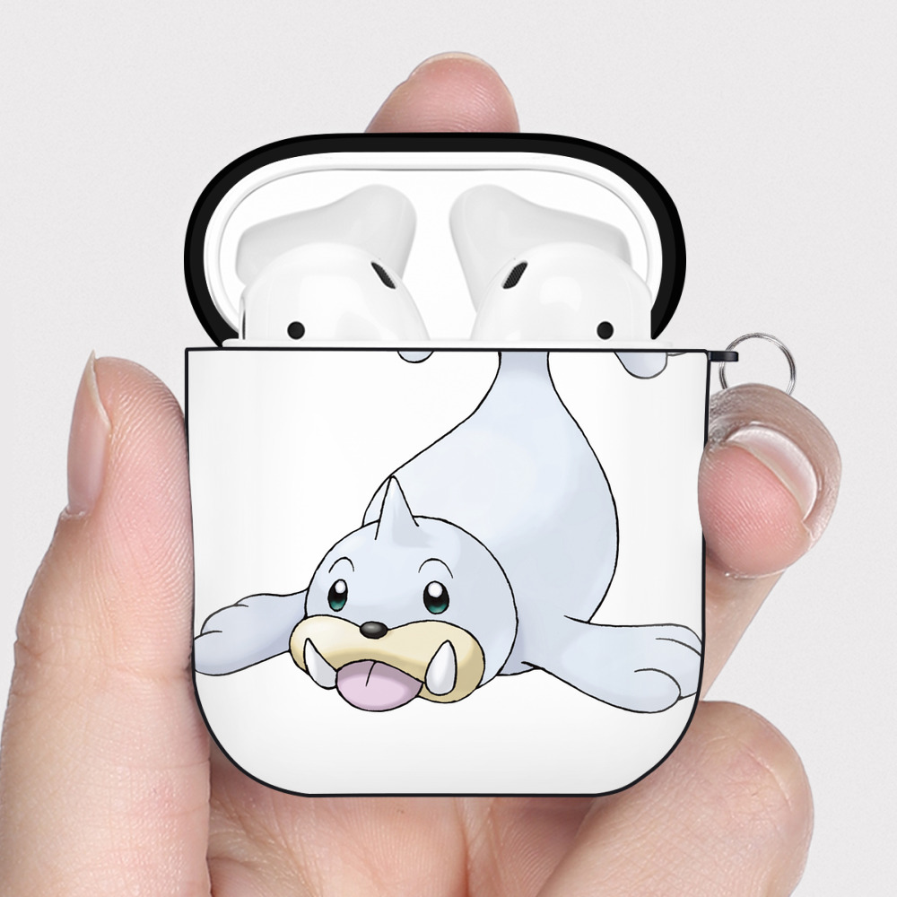 （画像用） ポケットモンスター Pokémon AirPods 第2世代保護ケース ハードシェル ブラック 耐衝撃・防指紋・カラビナ付き