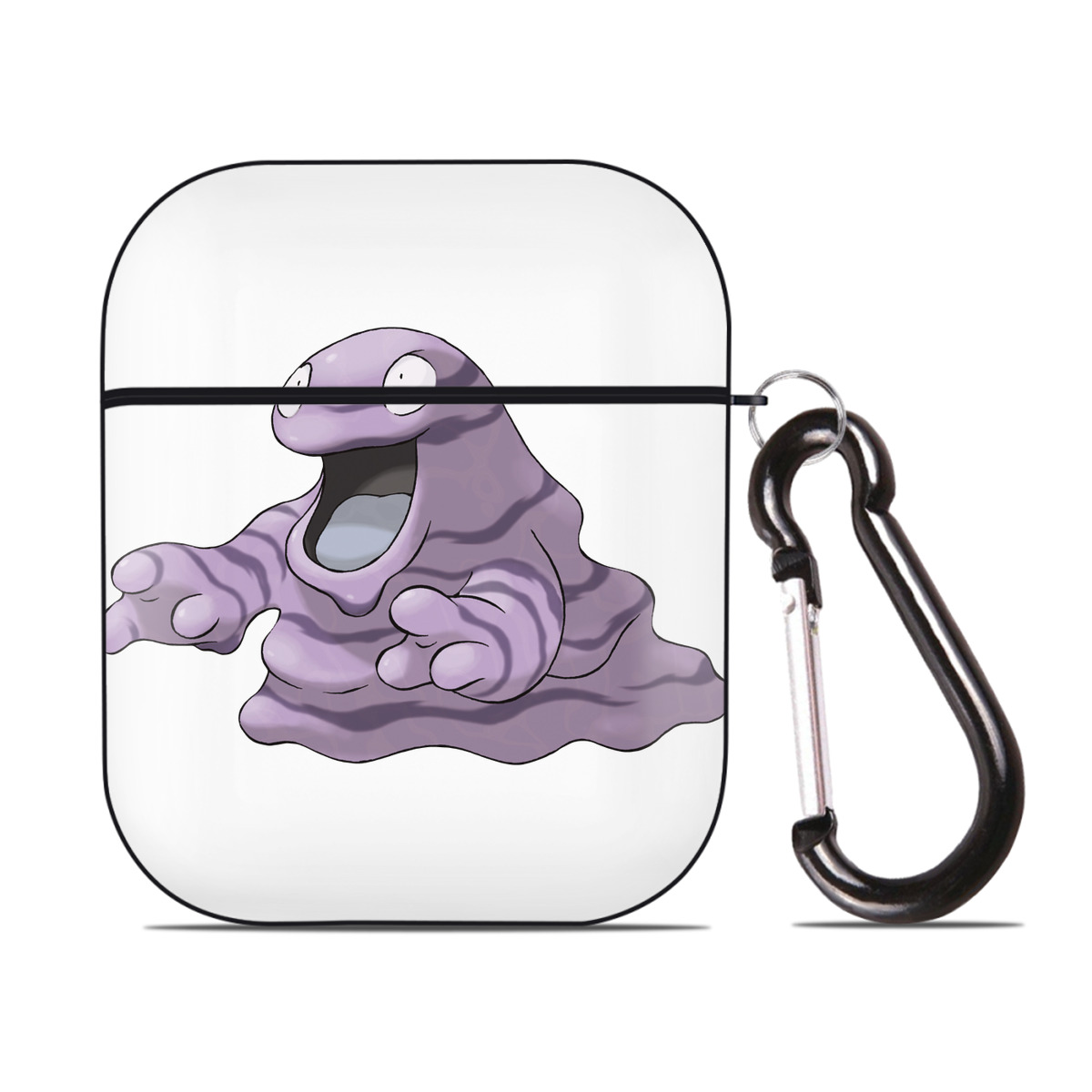 （画像用） ポケットモンスター Pokémon AirPods 第2世代保護ケース ハードシェル ブラック 耐衝撃・防指紋・カラビナ付き