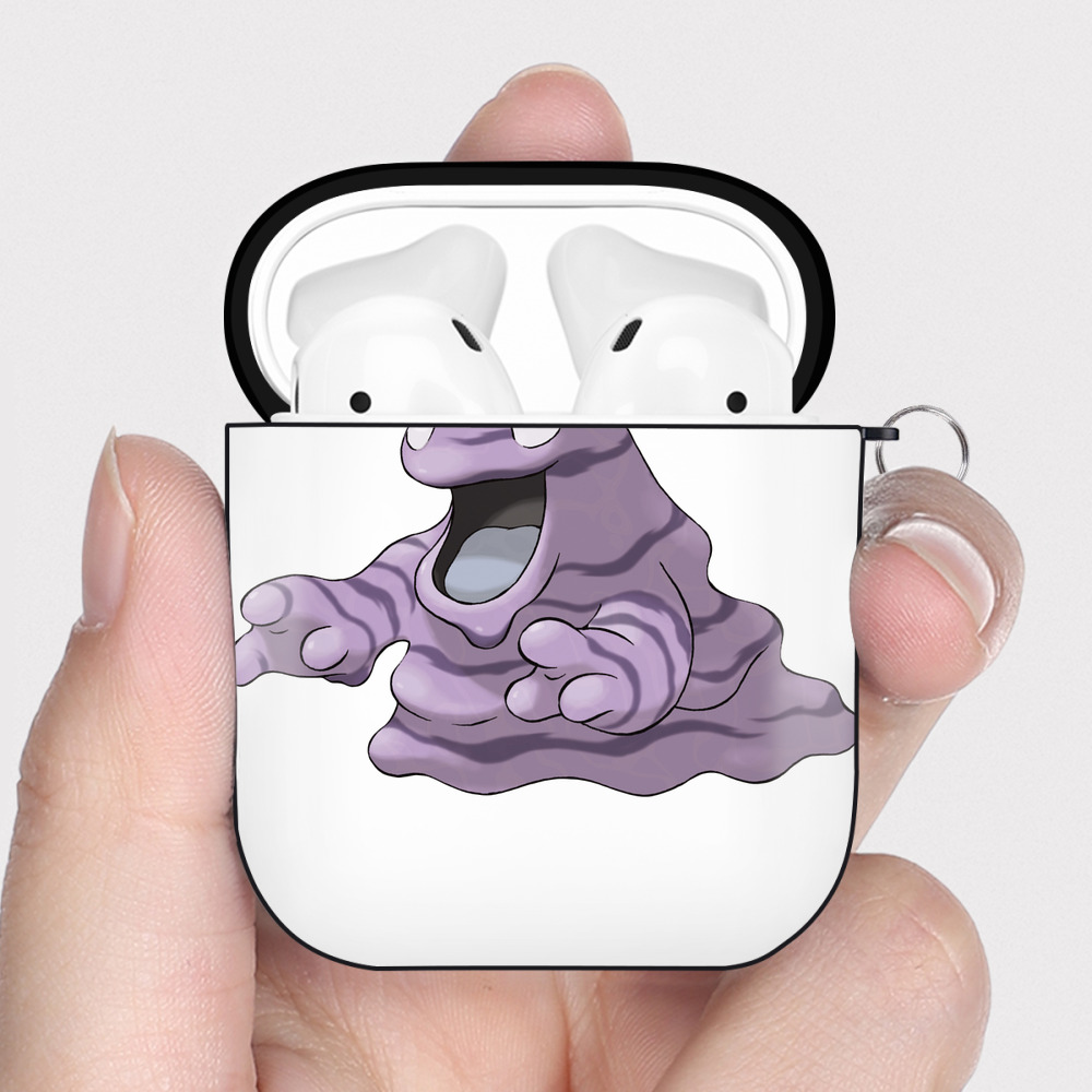 （画像用） ポケットモンスター Pokémon AirPods 第2世代保護ケース ハードシェル ブラック 耐衝撃・防指紋・カラビナ付き