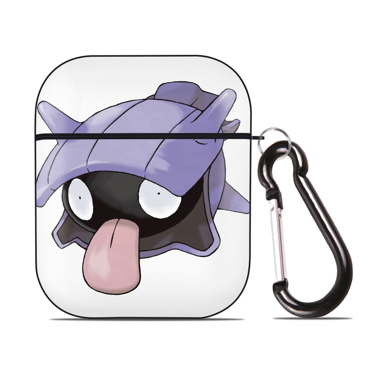 （画像用） ポケットモンスター Pokémon AirPods 第2世代保護ケース ハードシェル ブラック 耐衝撃・防指紋・カラビナ付き