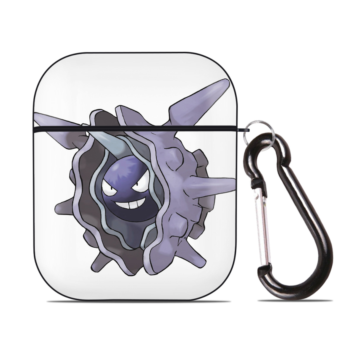 （画像用） ポケットモンスター Pokémon AirPods 第2世代保護ケース ハードシェル ブラック 耐衝撃・防指紋・カラビナ付き