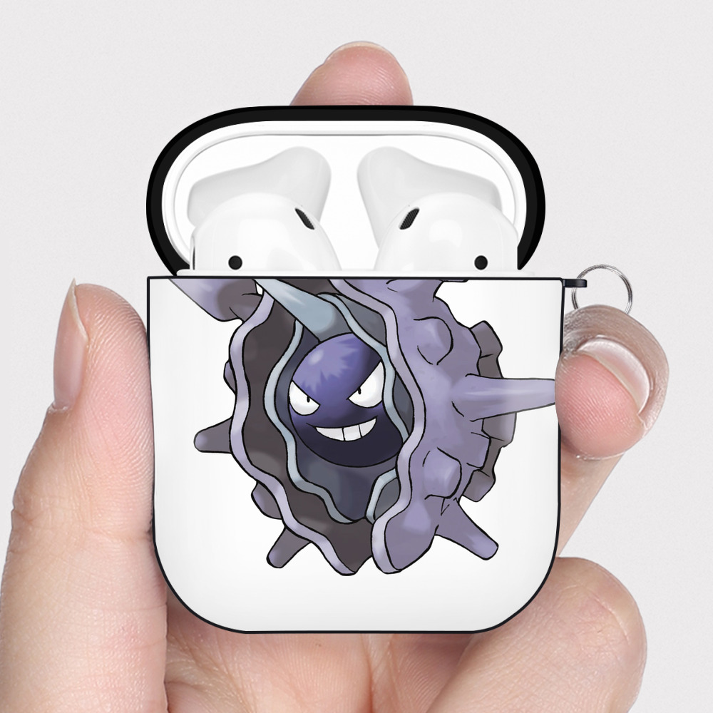 （画像用） ポケットモンスター Pokémon AirPods 第2世代保護ケース ハードシェル ブラック 耐衝撃・防指紋・カラビナ付き