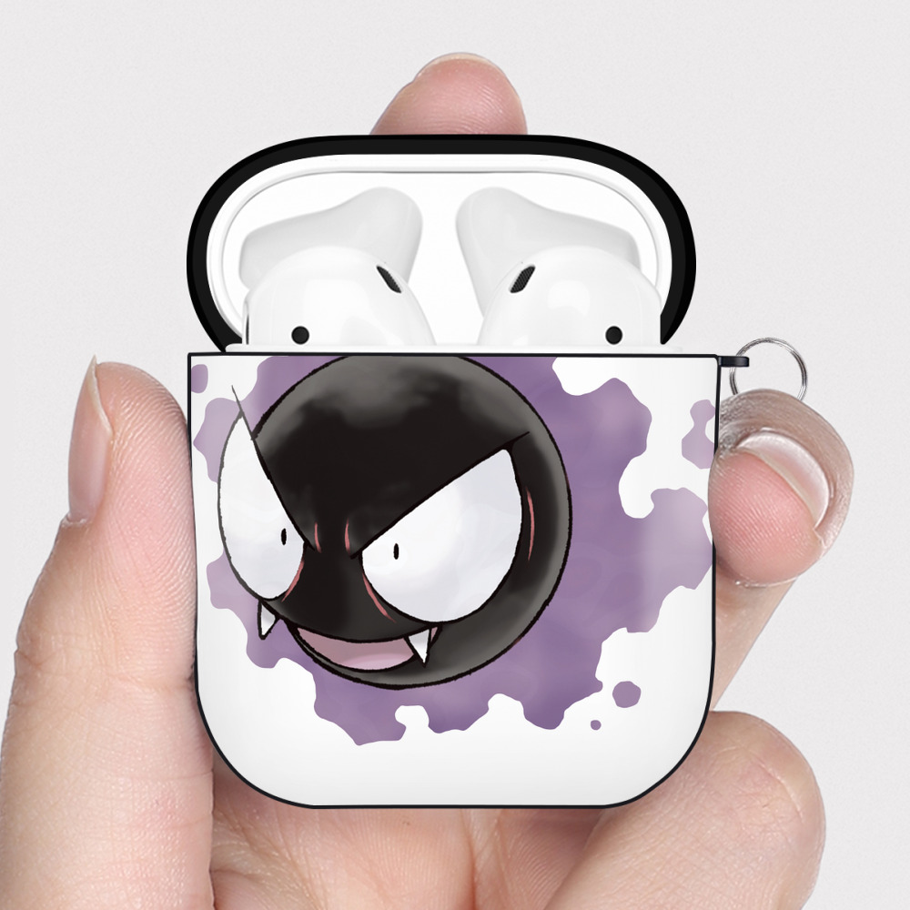（画像用） ポケットモンスター Pokémon AirPods 第2世代保護ケース ハードシェル ブラック 耐衝撃・防指紋・カラビナ付き