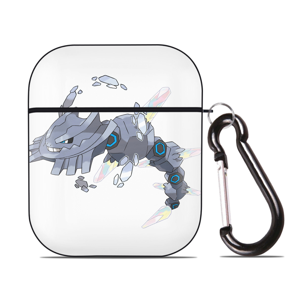 （画像用） ポケットモンスター Pokémon AirPods 第2世代保護ケース ハードシェル ブラック 耐衝撃・防指紋・カラビナ付き